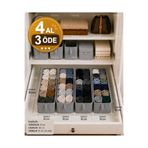 YEGGE 30x10cm Çekmece ve Dolap içi Düzenleyici, Eşarp Düzenleyici, Katlanabilir Çorap ve Çamaşır Organizer Raf Düzenleyici