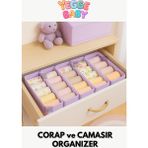 Yegge Baby 4 Adet Çekmece ve Dolap Içi Düzenleyici,raf Düzenleyici,bebek Çocuk Odası Çorap Çamaşır Organizer - Lila