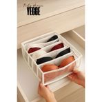YEGGE Beyaz Şeffaf Sütyen Düzenleyici 36 X 32 X 12Cm Dolap içi Sütyen Organizer Çekmece Sütyen Düzenleyici