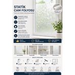 yek home tekstil evinizin her yerinde Cam Flim Kaplama Statik Folyo Kendinden Desenli Duşa Kabin Cam Kaplama Ofis Dekorasyonu 45CM X 1MT
