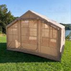 Yek Outdoor 6-8 Kişilik 4 Mevsim Soba/vebasto Çıkışlı 420D Oxford Şişme Kamp Çadırı – Pompalı, 300X240X215 cm - Krem
