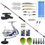 Yek Outdoor Full Takım Olta Seti Kendo Atlantic Surf 4.20M 100-250GR Olta Kamışı&kendo Azurro 6500 3bb Olta Makinesi