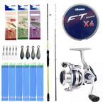 Yek Outdoor Hazır Tekne Oltası Seti Okuma Orata Tekne Kamışı 202Cm 150-200Gr 2 Parça Olta Kamışı&Okuma Arıa-8000A Olta Makinesi