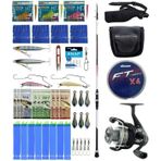 Yek Outdoor Hazır Tekne Oltası Seti Shimano Kamış Vengeance Ax Boat Tele 1,80M 150G 3Pc&Okuma Revenger Rv-40 Fd Olta Makinesi