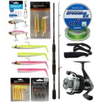 Yek Outdoor Levrek & Çipura Spin Olta Seti Okuma Wave Power 2.44 cm 15-40 gr 2 Parça Spin Kamışı&Okuma Revenger RV-40 FD