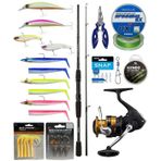 Yek Outdoor Levrek & Çipura Spin Olta Seti Okuma Wave Power 2,44 Cm 15-40 Gr Spin Kamışı&Shimano Makina Fx 4000 Fc