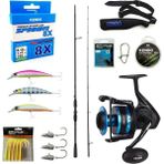 Yek Outdoor Profesyonel Okuma Spin Seti Okuma Psycho Stick Game 243CM Ex-Fast 15-40GR 2 Parça Olta Kamışı&okuma Azores ZXP-4000 6+1 Bb Olta Makinesi - Standart - Renkli