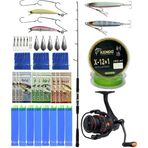 Yek Outdoor Profesyonel Tekne Oltası Seti Cavalla Speed Jigging Spin 159cm MH 150-250GR 1 Parça &Savage Gear Orange LTD