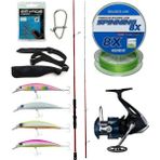 Yek Outdoor Spin Olta Seti Okuma Red Spin 243 cm 7-28 gr 2 Parça&shimano Makina Nexave 4000 Fı - Standart - Renkli