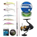 Yek Outdoor Spin Olta Seti Okuma Red Spin 8'0'' 243 cm 7-28 gr 2 Parça&Shimano Makina FX 4000 FC