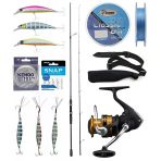 Yek Outdoor Spin Olta Seti Okuma Wave Up Spin 259Cm 10-35Gr 2 Parça Olta Kamışı&Shimano Makina Fx 2500 Fc