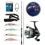 Yek Outdoor Spin Olta Seti Shimano Kamış Fx Xt Spinning Moderate Fast 2,10M 14-40G 2Pc&Okuma Revenger Rv-40 Fd Olta Makinesi