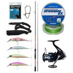 Yek Outdoor Spin Olta Seti Shimano Kamış Sienna Spinning Eva 2,69M 10-35G 2Pc&Shimano Makina Nexave 4000 Fı