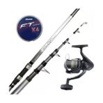 Yek Outdoor Surf Kamışı Olta Takımı Okuma Wave Power Tele Surf 3.90 cm 100-200 gr 5 Parça Surf Kamışı- Okuma Revenger Rv-65 Fd Olta Makinesi