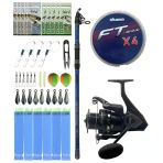 Yek Outdoor Surf Olta Seti Kendo Blue Bass 4.20M 100-250Gr Olta Kamışı&Okuma Wave Power Wp-6000A1 Olta Makinesi
