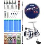 Yek Outdoor Tekne Olta Seti Shimano Kamış Vengeance Ax Boat Tele 1,80M 150G 3Pc&Okuma Arıa-6000A Olta Makinesi