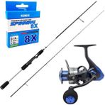 Yek Outdoor Üst Düzey Okuma Spin Olta Seti Okuma Helios Sx Spin 2,70CM 15-45 gr 2 Parça Spin Kamışı&okuma Safina Sw-X SNW-4000A 4+1bb Olta Makinesi
