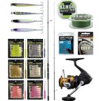 Yek Outdoor YekOutdoor FireWorm LRF Seti Okuma Wave Up Spin 198cm 0.5-6gr 2 Parça Olta Kamışı&Shimano Makina FX 1000 FC