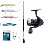 Yek Outdoor Yekoutdoor Okuma Spin Olta Seti Okuma Fuel Spin 2,74 cm 7-30 gr 2 Parça Spin Kamışı&okuma Fin Chaser x FNX-40BL Blue 1bb Olta Makinesi - Standart - Renkli