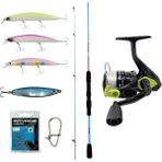 Yek Outdoor Yekoutdoor Okuma Spin Olta Seti Okuma Fuel Spin 2,74 cm 7-30 gr 2 Parça Spin Kamışı&okuma Fin Chaser x FNX-40NG Green 1bb Olta Makinesi - Standart - Renkli