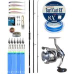 Yek Outdoor YekOutdoor Profesyonel Olta Seti Okuma Ceymar Surf 4,30 m 100-250 gr 3 Parça Surf Kamışı&Okuma Safina Pro 8000 Olta Maki