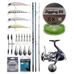 Yek Outdoor YekOutdoor Profesyonel Olta Seti Okuma Surfliner+ Surf 420cm 100-250gr 3 Parça Olta Kamışı&Shimano Makina Twin Power 800