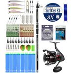 Yek Outdoor YekOutdoor Surf Olta Seti Okuma Carbonite Pro Tele Surf 420 cm Surf Kamışı&Okuma Ceymar C-8000A Olta Makinesi
