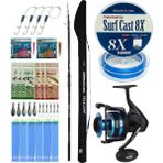 Yek Outdoor Yekoutdoor Surf Olta Seti Okuma Obsidian Super Light Tele Surf 420CM 100-220GR 5 Parça Olta Kamışı&okuma Azores ZXP-8000 Olta Makinesi - Standart - Renkli