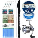 Yek Outdoor YekOutdoor Surf Olta Seti Okuma Obsidian Super Light Tele Surf 420cm 100-220gr 5 Parça Olta Kamışı&Okuma Safina Pro SNP-
