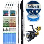 Yek Outdoor Yekoutdoor Surf Olta Seti Okuma Obsidian Super Light Tele Surf 420CM 100-220GR 5 Parça Olta Kamışı&okuma Salina SA-6000HA Olta Makinesi - Standart - Renkli