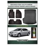 YEKCARS TOYOTA COROLLA 2011 MODEL KARBONLU KAUÇUK PASPAS SETİ VE BAGAJ HAVUZU