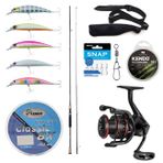 YekOutdoor Okuma Profesyonel Spin Seti Okuma Azaki Spin 274 cm 12-35 gr 2 Parça Spin Kamışı&Okuma Ceymar HD CHD-3000A Matt Black 7+1BB Olta Makinesi