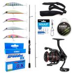 Yekoutdoor Okuma Profesyonel Spin/Lrf Seti Okuma Helios Sx Spin 2,70Cm 15-45 Gr 2 Parça Spin Kamışı&Okuma Ceymar Hd Chd-2500A Matt Black 7+1Bb Olta Makinesi