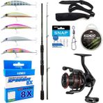 Yekoutdoor Okuma Profesyonel Spin/lrf Seti Okuma Wave Power 8'0 2.44 cm 15-40 gr 2 Parça Spin Kamışı&okuma Ceymar Hd CHD-2500A Matt Black 7+1bb Olta Makinesi - Standart - Renkli