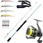YekOutdoor Okuma Spin Olta Seti Okuma Fuel Spin 2,44 cm 15-40 gr 2 Parça Spin Kamışı&Dam Quick Dynabraid 4 3000S FD 3+1B