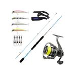 Yekoutdoor Okuma Spin Olta Seti Okuma Fuel Spin 2,44 Cm 15-40 Gr 2 Parça Spin Kamışı&Dam Quick Dynabraid 4 3000S Fd 3+1Bb Olta Makinesi