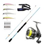 Yekoutdoor Okuma Spin Olta Seti Okuma Fuel Spin 2,44 cm 15-40 gr 2 Parça Spin Kamışı&dam Quick Dynabraid 4 4000S Fd 3+1bb Olta Makinesi