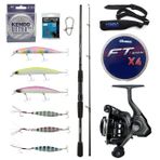 Yekoutdoor Okuma Spin Olta Seti Okuma Wave Power 8'0 2.44 Cm 15-40 Gr 2 Parça Spin Kamışı&Okuma Acuador Acu-3000A 3+1Bb Olta Makinesi