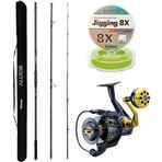 Yekoutdoor Profesyonel Olta Seti Okuma Alijos Surf 435Cm 3 Parça&Okuma Salina Sa-8000A Olta Makinesi