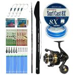 Yekoutdoor Profesyonel Olta Seti Okuma Obsidian Super Light Tele Surf 420Cm 100-220Gr 5 Parça Olta Kamışı&Okuma Tesoro 8000Pa Olta Makinesi
