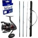 YekOutdoor Profesyonel Olta Seti Okuma Surfliner+ Surf 420cm 100-250gr 3 Parça Olta Kamışı&Okuma Ceymar C-8000A Olta Mak