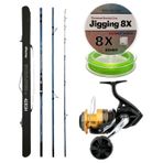 YekOutdoor Profesyonel Olta Seti Okuma Surfliner+ Surf 420cm 3 Parça Olta Kamışı&Shimano Makina Socorro 8000 SW