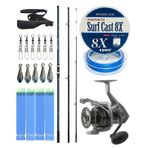 Yekoutdoor Profesyonel Olta Seti Shimano Kamış Alivio Surf T 450 Bx-G 4,50M 225G 3Pc&Okuma Tomcat Tmc-8000 6+1Bb Olta Makinesi
