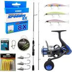 Yekoutdoor Profesyonel Spin Olta Seti Okuma Helios Sx Spin 2,70CM 15-45 gr 2 Parça Spin Kamışı-Okuma Safina SNW-3000A 4+1bb Olta Makinesi - Standart - Renkli