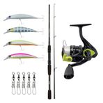 Yekoutdoor Spin Olta Seti Okuma Wave Power 8'0 2.44 Cm 15-40 Gr 2 Parça Spin Kamışı&Okuma Fin Chaser X Fnx-40Ng Blue 1Bb Olta Makinesi
