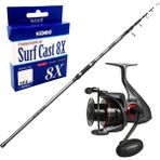 Yekoutdoor Surf Olta Seti Okuma Alaris Tele Surf 420 Cm 100-200 Gr Surf Kamışı&Okuma Ceymar C-8000A Dark Grey 7+1Bb Olta Makinesi