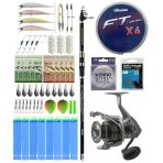 Yekoutdoor Surf Olta Seti Okuma Carbonite Pro Tele Surf 420 Cm Surf Kamışı&Okuma Tomcat Tmc-8000 Olta Makinesi