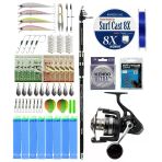 Yekoutdoor Surf Olta Seti Okuma Carbonite Pro Tele Surf 420 Cm Surf Kamışı&Savage Gear Sgs8 8000 Fd Olta Makinesi