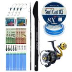 Yekoutdoor Surf Olta Seti Okuma Obsidian Super Light Tele Surf 420Cm 100-220Gr 5 Parça Olta Kamışı&Okuma Salina Sa-6000Ha Olta Makinesi