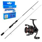 Yekoutdoor Üst Düzey Okuma Spin Olta Seti Okuma Helios Sx Spin 2,70CM 15-45 gr 2 Parça Spin Kamışı&okuma Ceymar Hd CHD-4000A Matt Black 7+1bb Olta Makinesi